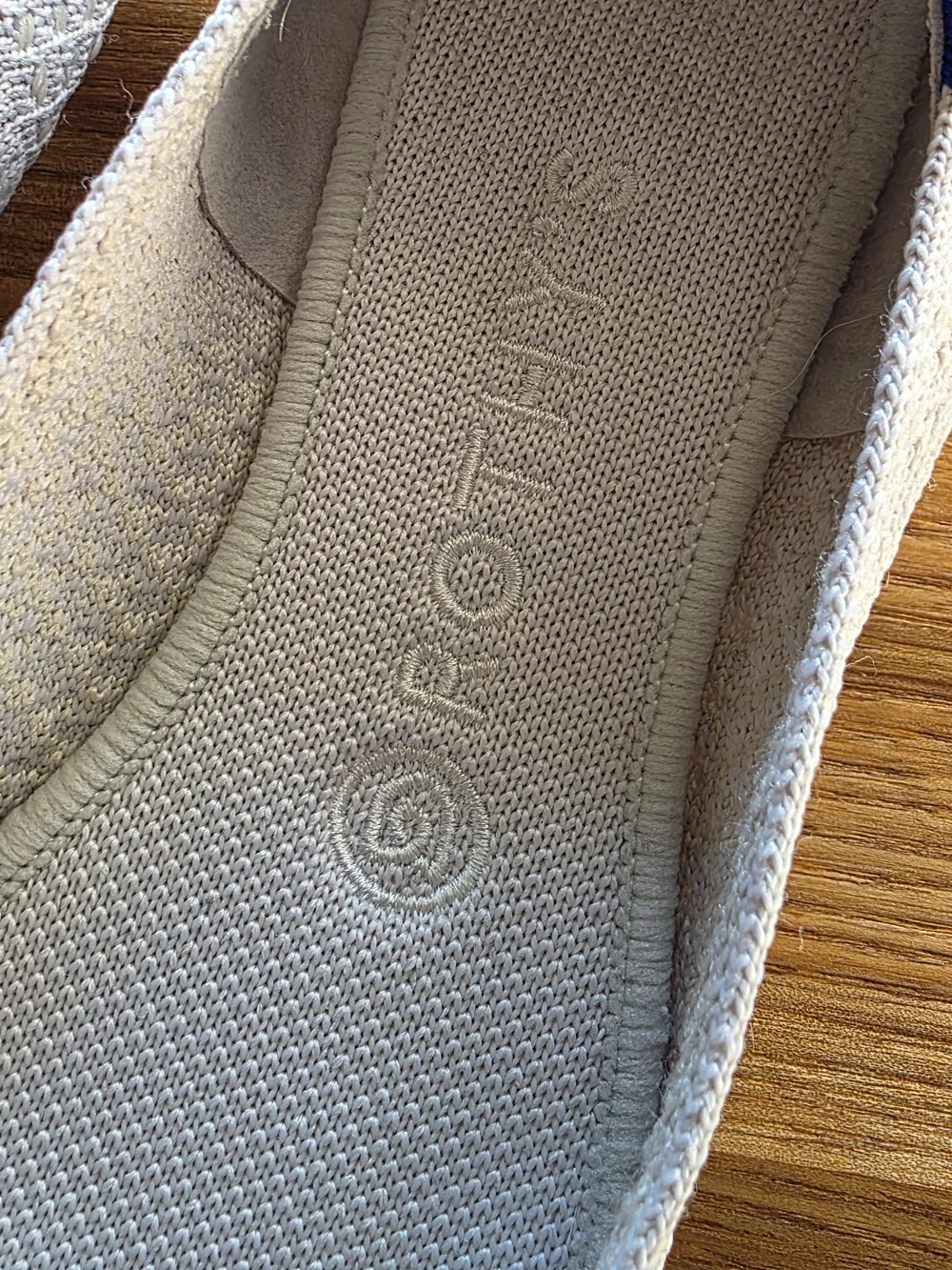 Rothy's The Flat Knit Ballet Flats Light Gray Women's Size 7.5 Comfortable Washa
